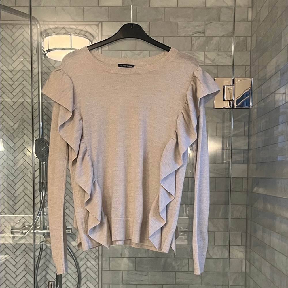Club Monaco Light Gray Knit Top
